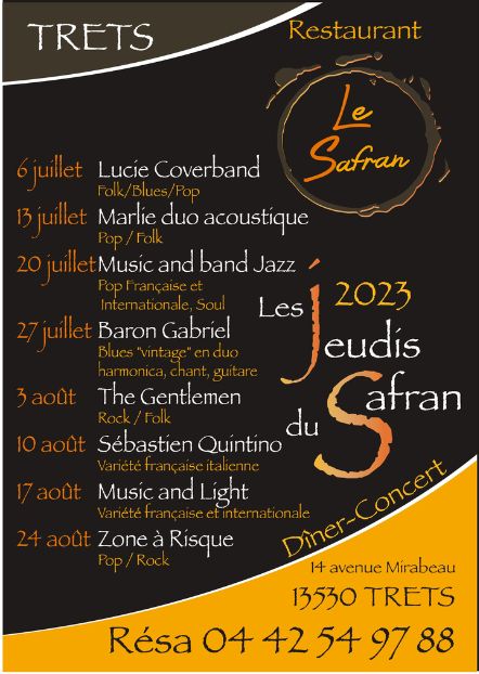 Évènement - Le Safran - Restaurant Trets